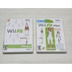 Nintendo Wii Fit & Wii Fit Plus Bundle (2 Games) CIB w/ Manuals RVL-P-RFP